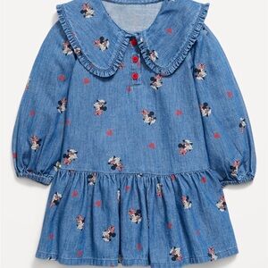 Old Navy x Minnie Mouse Blue Denim Collared Disney Dress